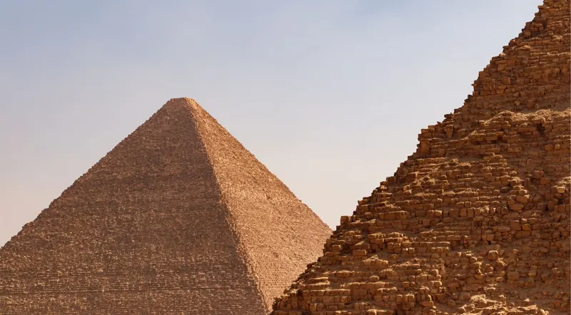 Close-up of the Great Pyramid of Khufu at Giza
